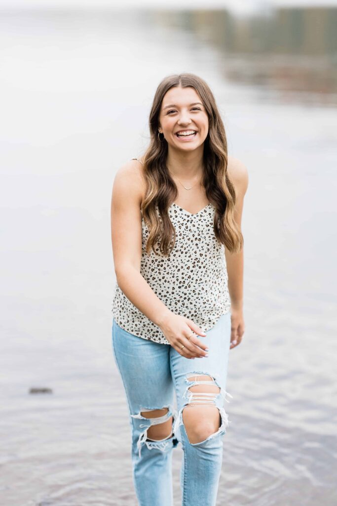 Somerset senior high school having so much fun at her session at a beach on the Saint Croix River