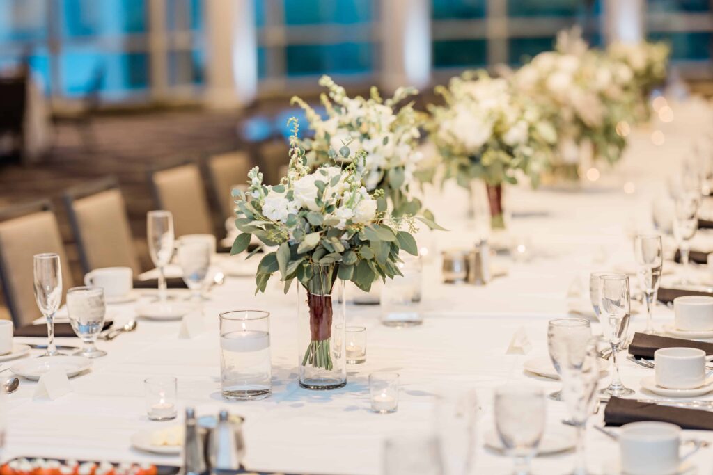 Gorgeous Fall wedding at the Intercontinental Hotel in Saint Paul, Minnesota. This is photo of the details of the reception. 