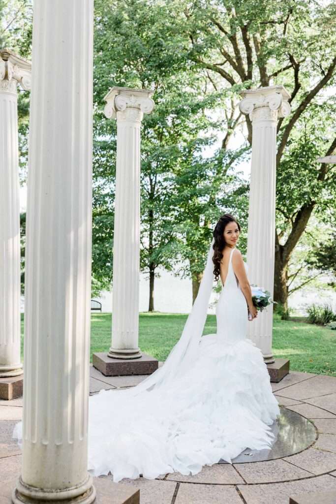 Bride at Intimate Wedding at Noerenberg Gardens - Wayzata Minnesota 