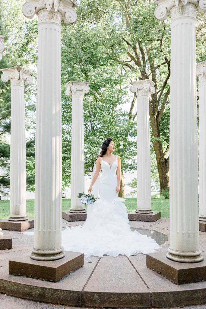 Bride at Intimate Wedding at Noerenberg Gardens - Wayzata Minnesota 