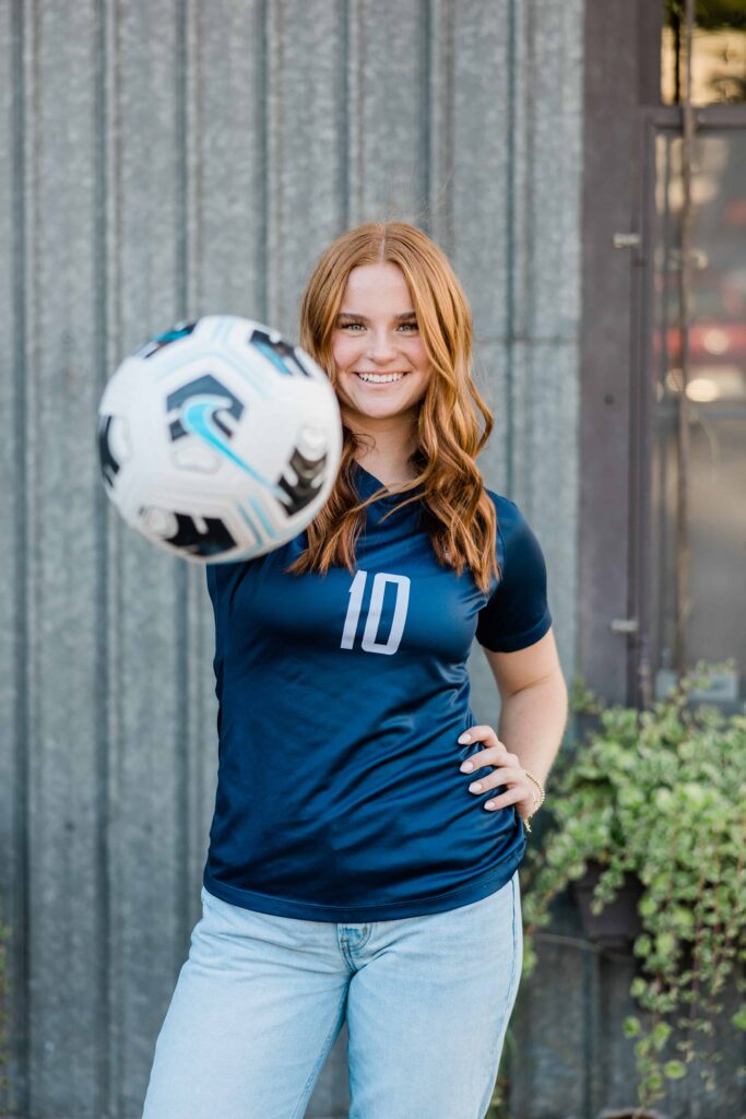 Soccer girl portrait. Minneapolis senior photographer 